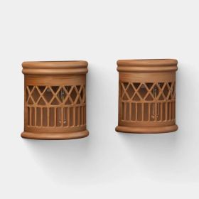 2-Pack 10-Light Filament Woven Solar Accent Lamps – Outdoor Deck & Fence Lights
