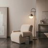 Waterloo Floor Lamp White & Bronze