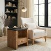 Waterloo Floor Lamp White & Bronze