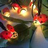 Solar Ladybug String Lights – 20 LED Waterproof Outdoor Garden Lights