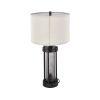 Table Lamps Set of 2, Dimmable Farmhouse Bedside Nightstand Lamps, Vintage Lamp with LED Bulb and Linen Shades