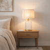 Nordic Solid Wood LED Bedside Table Lamp with Warm Light