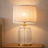 Nordic Solid Wood LED Bedside Table Lamp with Warm Light