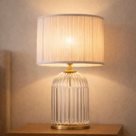 Nordic Solid Wood LED Bedside Table Lamp with Warm Light