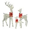 3-Piece Lighted Christmas Reindeer Family Set Outdoor Decorations