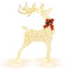Lighted Standing Christmas Reindeer with Stakes – Outdoor Holiday Yard Decoration
