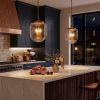 Delphi Pendant Lamp – Coarse Gold Finish with Clear Glass Shade