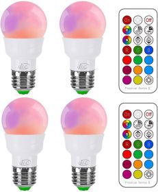 LED Light Bulb, Color Changing 40W Equivalent, Daylight White, 450LM Dimmable 5W E26 Screw Base RGBW