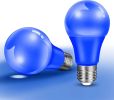 2-Pack Blue LED Light Bulbs – 9W 60W Equivalent E26 Colored Bulbs