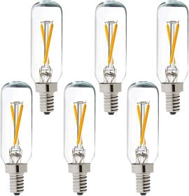 Dimmable T6 LED Candelabra Bulbs 6-Pack – E12, 25W Equivalent, 2700K Warm White