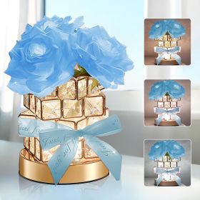 Rechargeable Crystal Rose Touch Table Lamp | 3-Color Dimmable