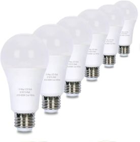 6-Pack 3-Way A19 Light Bulbs 50/100/150W – 4000K Cool White E26