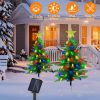 2-Pack 37.4-Inch Solar Christmas Trees – 100 Multicolor LED Outdoor Lights