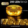 Christmas Decorations - 2.5Inch x 66Ft 200 Led Christmas Tree Ribbon Lights with 8 Lighting Modes