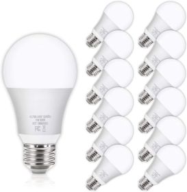 12-Pack A19 LED Light Bulbs – 100W Equivalent 5000K Daylight White E26