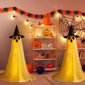 2-Pack 5-Foot Lighted Halloween Ghosts with Remote and Timer