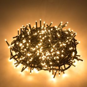 49Ft 500 LED Christmas Cluster String Lights – Warm White Holiday Lighting