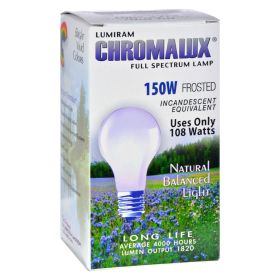 Chromalux 150-Watt Frosted Light Bulb – Full Spectrum Indoor Lighting