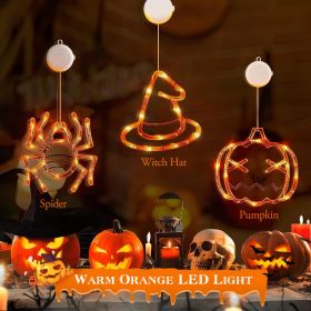 3-Pack LED Halloween Window Lights with Suction Cups