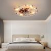 Low-Profile Caged Ceiling Fan with Lights & Remote – Modern Industrial Design