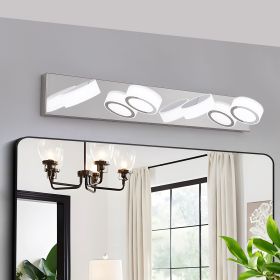 29-Inch Modern 4-Light LED Chrome Bathroom Vanity Light