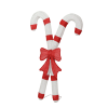 Lighted Candy Cane with Red Bow Christmas Decoration – Festive Holiday Décor