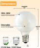 25-Pack G40 LED Frosted Globe Bulbs – E12 Shatterproof Replacement Bulbs