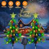 2-Pack 37.4-Inch Solar Christmas Trees – 100 Multicolor LED Outdoor Lights