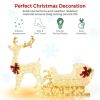6-Foot Lighted Reindeer & Santa Sleigh Outdoor Christmas Decoration