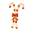 Lighted Candy Cane with Red Bow Christmas Decoration – Festive Holiday Décor
