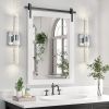 17"(H) Contemporary Crystal Wall Light, Chrome Finish with Bubble Crystal