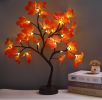 Artificial Autumn Lighting Maple Tree 24 LED Thanksgiving Decoration Desk Lamp Battery USB Power Supply Autumn Harvest Home Decoration Wedding Party G