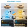 20" Farmhouse Caged Ceiling Fan with Light – Low Profile Flush Mount with Remote