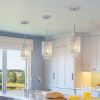 5" Modern Crystal Pendant Lights 3-Pack – Chrome with Clear Beads