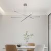 48" Modern LED Chandelier – Geometric 3-Arm Adjustable Hanging Light