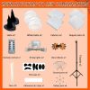 2-Pack Lighted Halloween Ghosts with Witch Hats and Remote