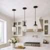 Giza Black & Clear Glass Pendant Lamp – Modern Hanging Light