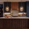 Delphi Pendant Lamp – Coarse Gold Finish with Clear Glass Shade