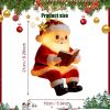 Santa Claus Reading Book Lamp – Vintage Light-Up Christmas Santa Statue