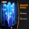 47" Halloween Hanging Light-Up Ghost with Spooky Blue LED Light