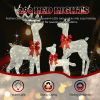 3-Piece Lighted Christmas Reindeer Family Set Outdoor Decorations