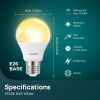 LED Light Bulb, 40W Equivalent, 5W 2700K Soft White, 450 Lumens Non-Dimmable, E26 Standard Base, Energy Efficient UL Listed for Bedroom Home Office