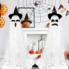 2-Pack Lighted Halloween Ghosts with Witch Hats and Remote