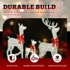 3-Piece Lighted Christmas Reindeer Family Set Outdoor Decorations