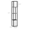 Modern Black Shelf Floor Lamp with Dual Ambient Light – Standing Lamp with Shelves