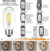 E26 Edison Bulb 6W Equivalent E26 LED Bulb 60 Watt Dimmable Neutral White 4000K led Light Bulb AC120V 600lm Tubular T14 T45 LED Bulb for Pendant
