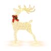 Lighted Standing Christmas Reindeer with Stakes – Outdoor Holiday Yard Decoration