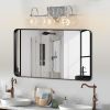 17-Inch 3-Light Vintage Crystal Glass Bathroom Vanity Light – Nickel Finish