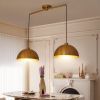 41" Copper Double Pendant Light – Modern Industrial Adjustable Fixture