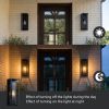 18" Outdoor Wall Lanterns 2-Pack – Black Waterproof Anti-Rust Porch Lights